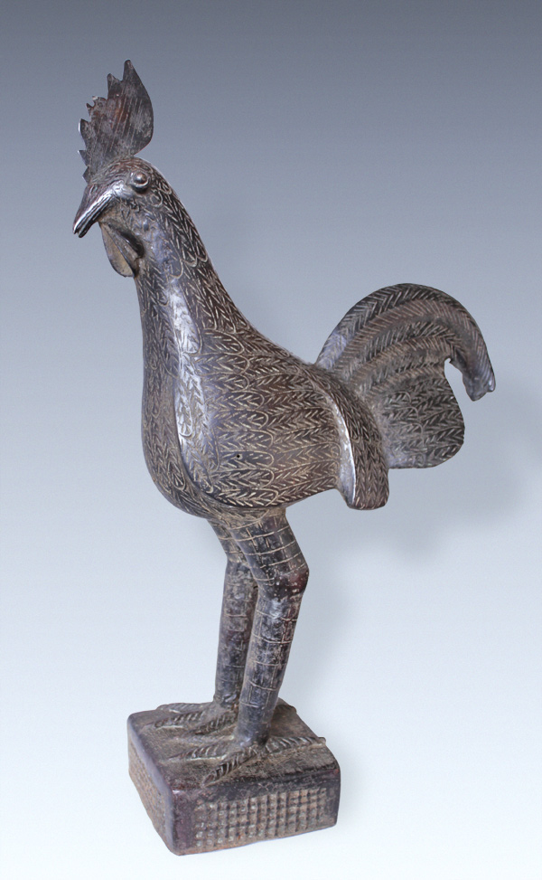 Benin Hahn Rooster Cock Bronze Brass Nigeria A