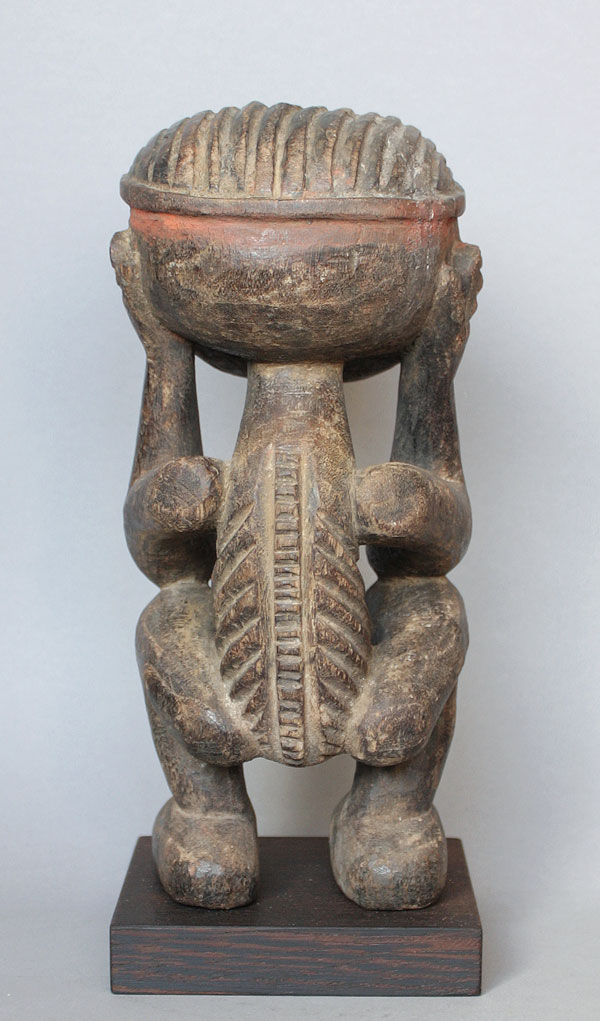 Medizinfigur Bapende crouching figure Ancestor Congo R