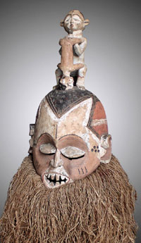 Stuelpmaske Kongo hemba tribal art