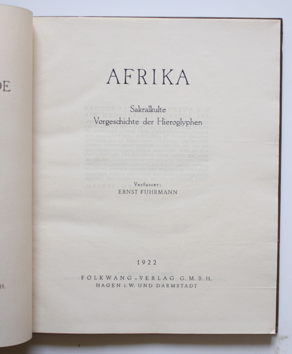 Afrika Ernst Fuhrmann Buch B