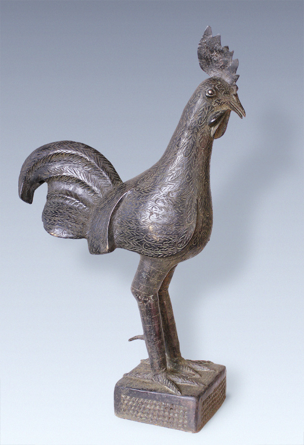 Benin Hahn Rooster Cock Bronze Brass Nigeria B