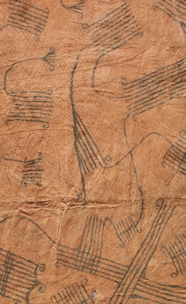 Mbuti Bark Painting Pygmies Congo B